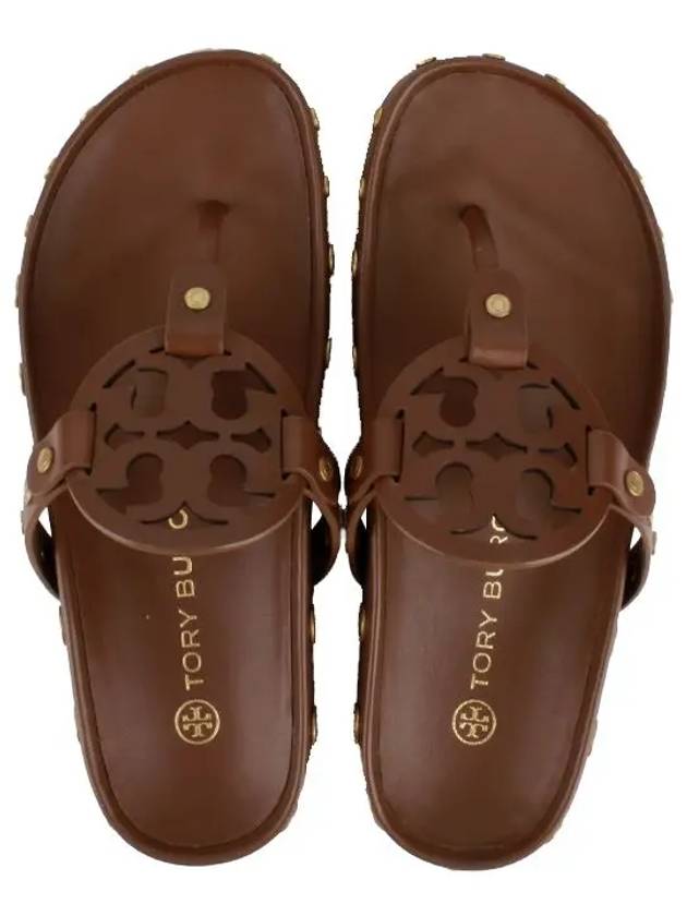 Miller Cloud Coin Flip Flop Sandals Natural Tan - TORY BURCH - BALAAN.