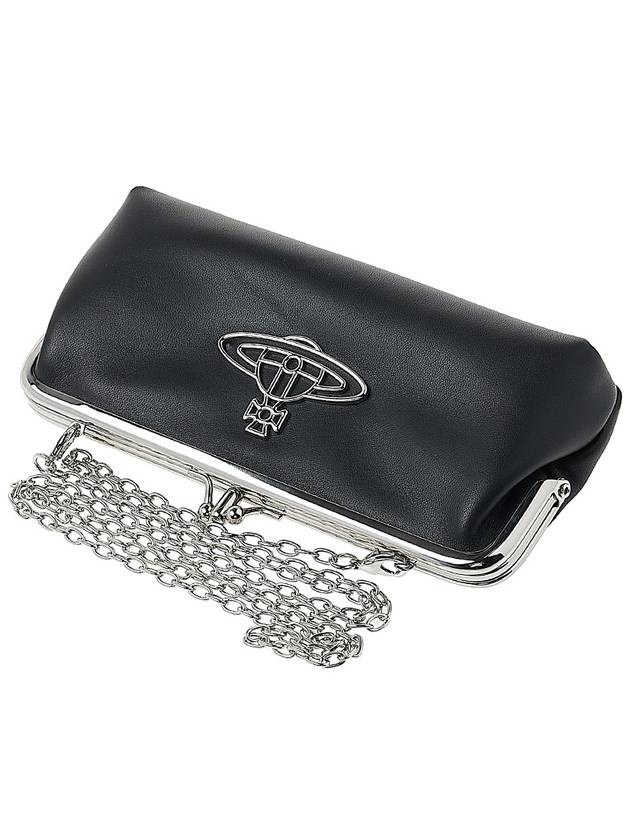 Nappa Thin Line ORB Frame Chain Long Wallet Black - VIVIENNE WESTWOOD - BALAAN 5