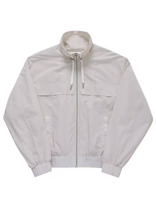 Logo Print Hoodie Windbreaker White - AMI - BALAAN 6