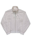 Logo Print Hoodie Windbreaker White - AMI - BALAAN 3