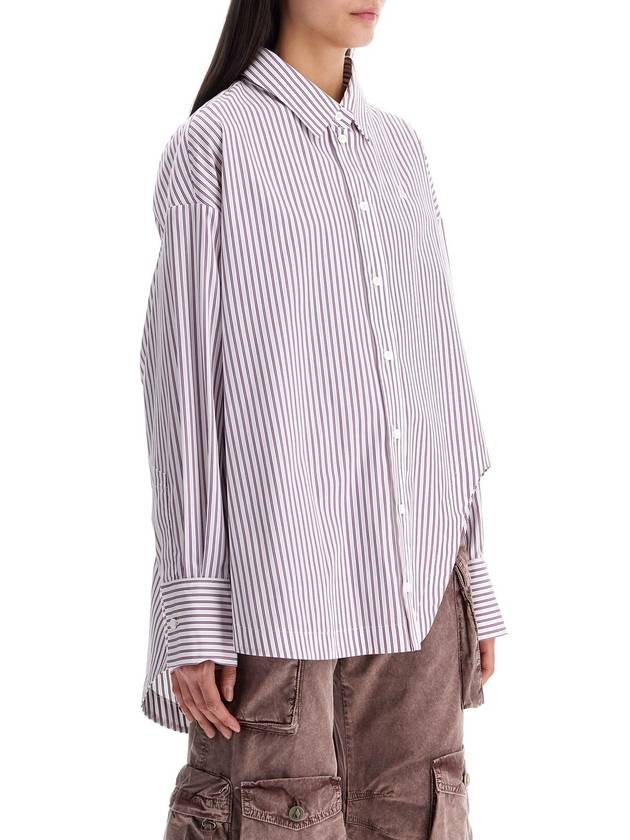 white and purple striped oversized shirt - THE ATTICO - BALAAN 2