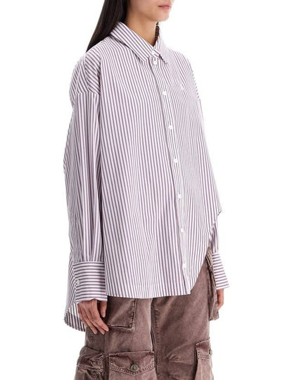 white and purple striped oversized shirt - THE ATTICO - BALAAN 2