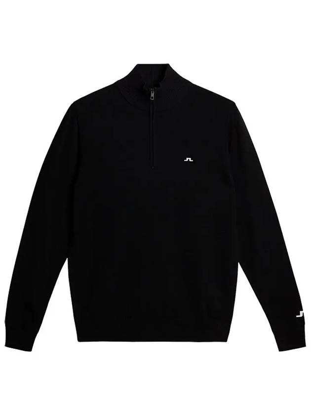 Kian Half Zip-Up Knit Top Black - J.LINDEBERG - BALAAN 2