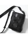 Cassette Intrecciato Mini Cross Bag Black - BOTTEGA VENETA - BALAAN 3