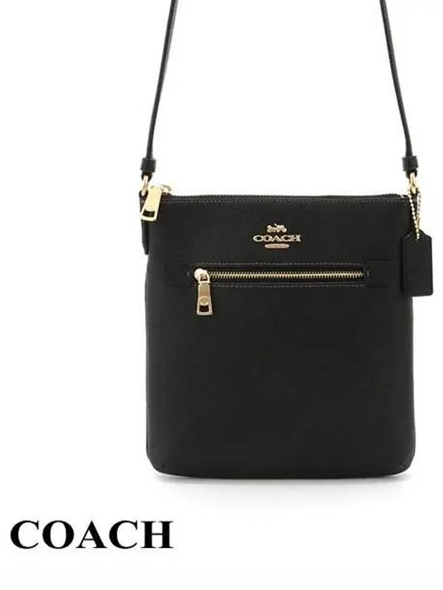 Rowan Pile Mini Leather Cross Bag Black - COACH - BALAAN 5