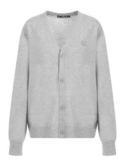 Keve Face Wool V-neck Cardigan Grey - ACNE STUDIOS - BALAAN 2