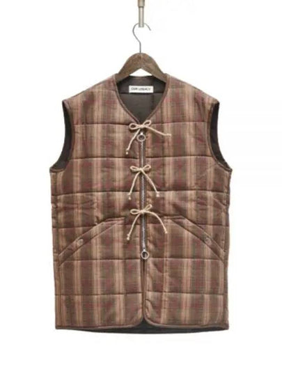 Check Padded Vest Brown - OUR LEGACY - BALAAN 2