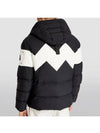 Men's Logo Patch Stripes Low Hooded Zip-up Padded Black - MOOSE KNUCKLES - BALAAN 4