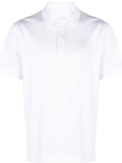 Embroidered Logo Cotton Polo Shirt White - GIVENCHY - BALAAN 2