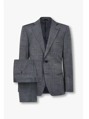 Men s Check Tissue Wool Single Suit Dark Gray - GIORGIO ARMANI - BALAAN 1