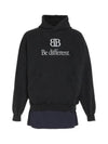 BB Logo Hoodie Black - BALENCIAGA - BALAAN 2