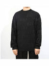 BB Monogram Round Neck Sweatshirt Black - BALENCIAGA - BALAAN 3