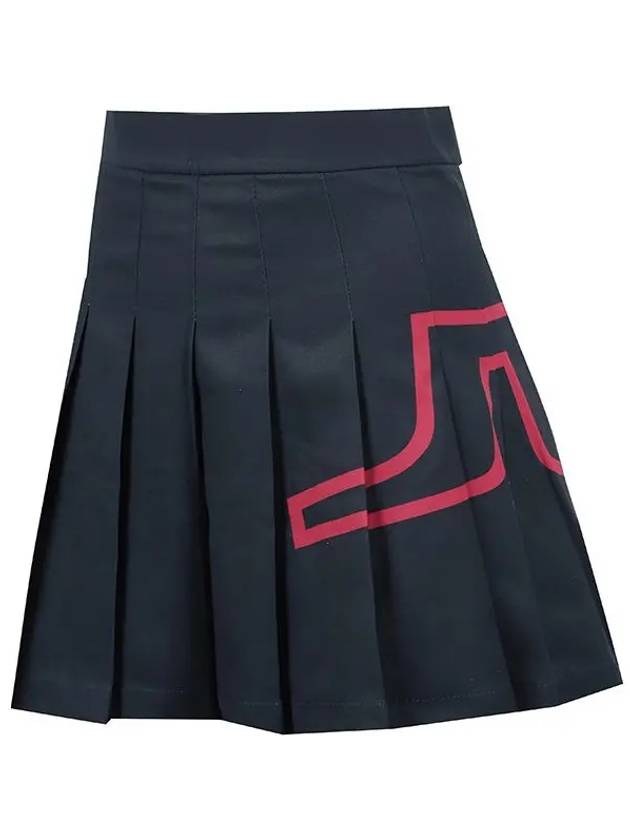 Women's Naomi NAOMI Pleated Skirt Navy - J.LINDEBERG - BALAAN 3