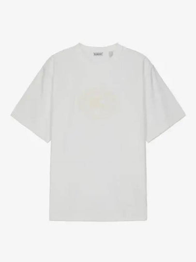 Embroidered Logo Cotton Short Sleeve T-Shirt White - BURBERRY - BALAAN 2