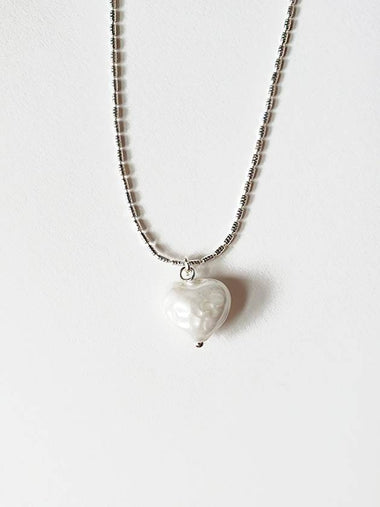 Heart Pearl String Chain Necklace Heart pearl string chain necklace - SOSOO - BALAAN 1