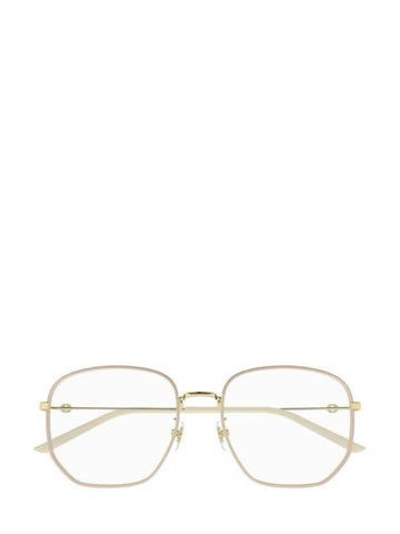 Eyewear Rectangle Metal Eyeglasses Gold - GUCCI - BALAAN 1