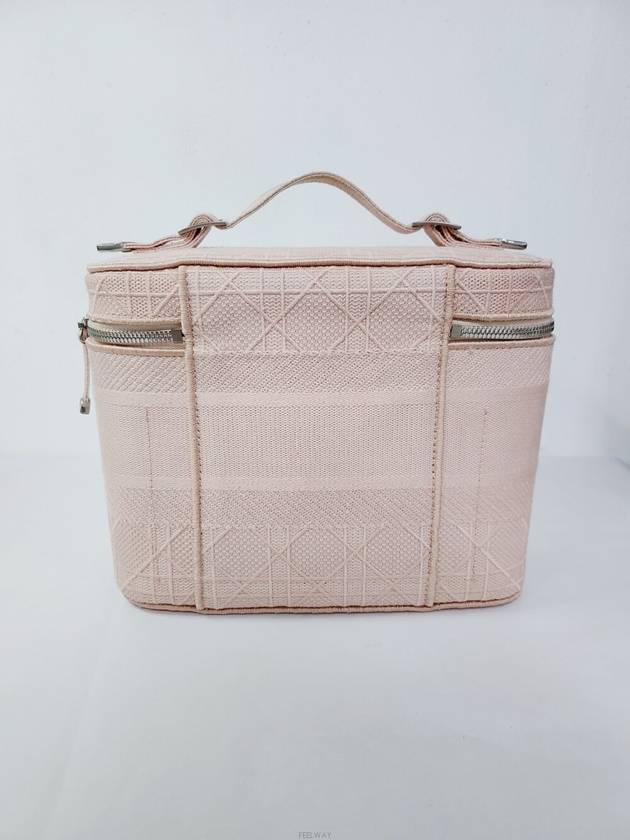 Used luxury goods DHLUX Travel Vanity pink Cannage embroidery tote bag - DIOR - BALAAN 3