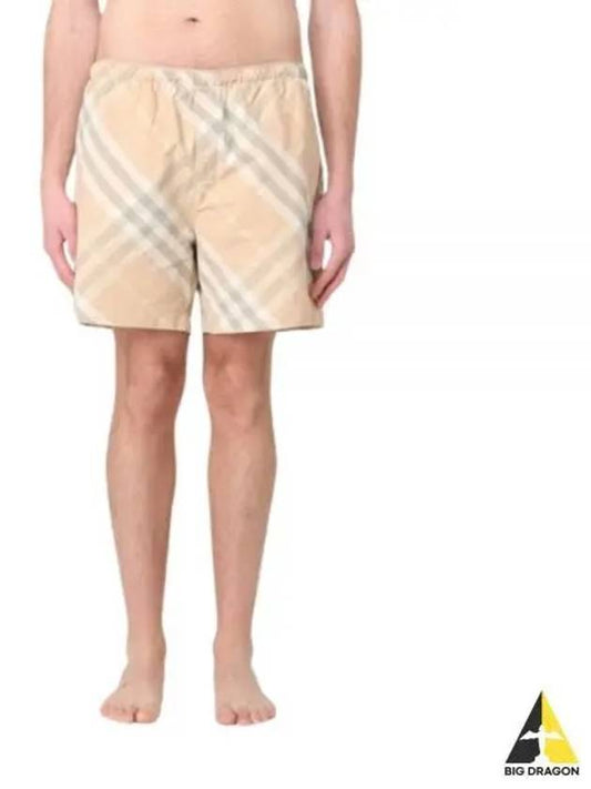 Check Swim Shorts Beige - BURBERRY - BALAAN 2