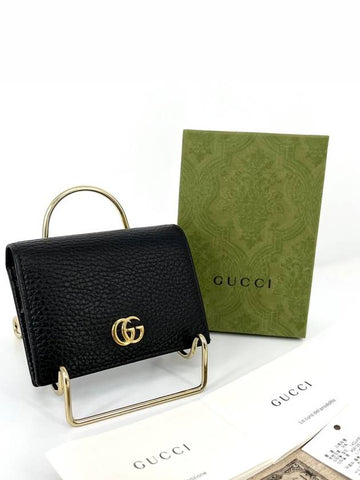 GG Marmont Women s Bicycle Wallet Black 456126 - GUCCI - BALAAN 1