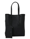 Grained Leather Bold Shopping Shoulder Bag Black - SAINT LAURENT - BALAAN 2