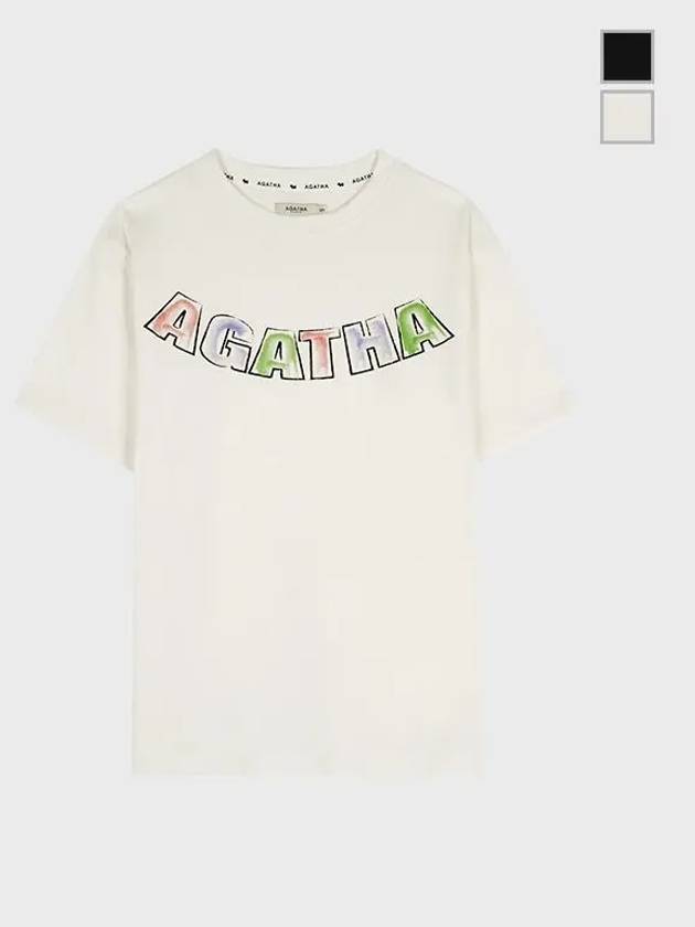 Unisex color logo short sleeve t-shirt AGT136 107 - AGATHA APPAREL - BALAAN 3