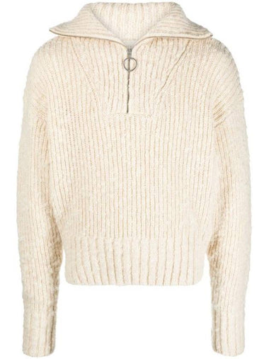 Brushed Textured Knit Top Beige - AMI - BALAAN 1