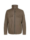 Zip-Up Leather Jacket Open Green - HUGO BOSS - BALAAN 2