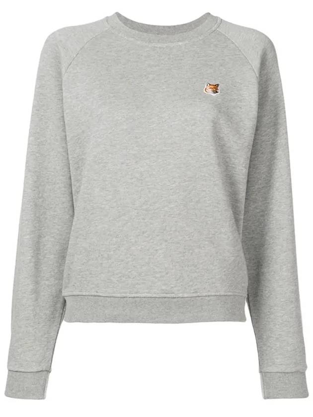 Fox Head Patch Adjusted Sweatshirt Grey Melange - MAISON KITSUNE - BALAAN 3