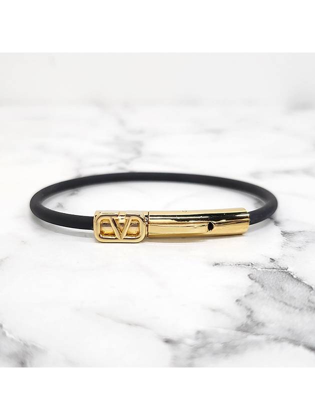 24SS V logo signature bracelet bracelet black 4Y2J0R51 ZBL 0NO - VALENTINO - BALAAN 4