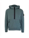 Wappen Patch Hooded Half Zip Up Anorak Green - STONE ISLAND - BALAAN 2