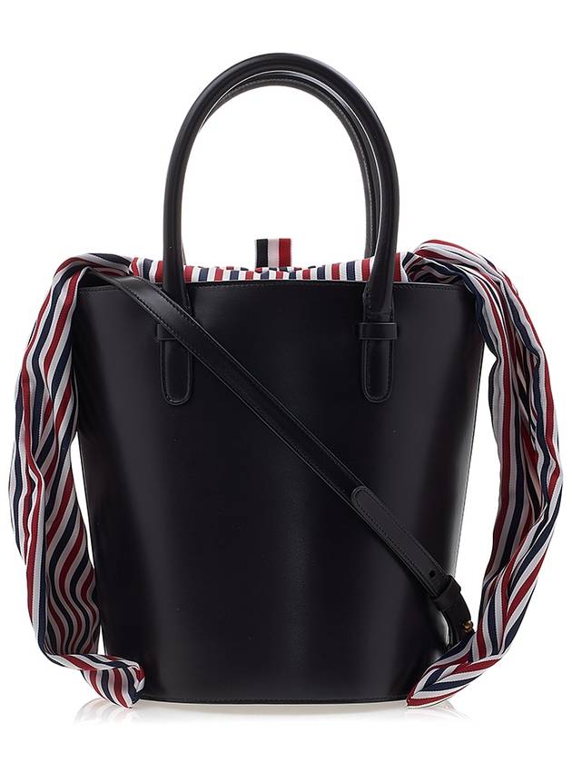 Box Calfskin Leather Bucket Bag Brown - THOM BROWNE - BALAAN 4