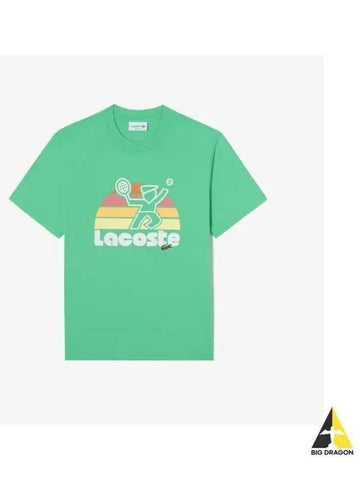 Men s SUMMER Pack Graphic T Shirt Green - LACOSTE - BALAAN 1