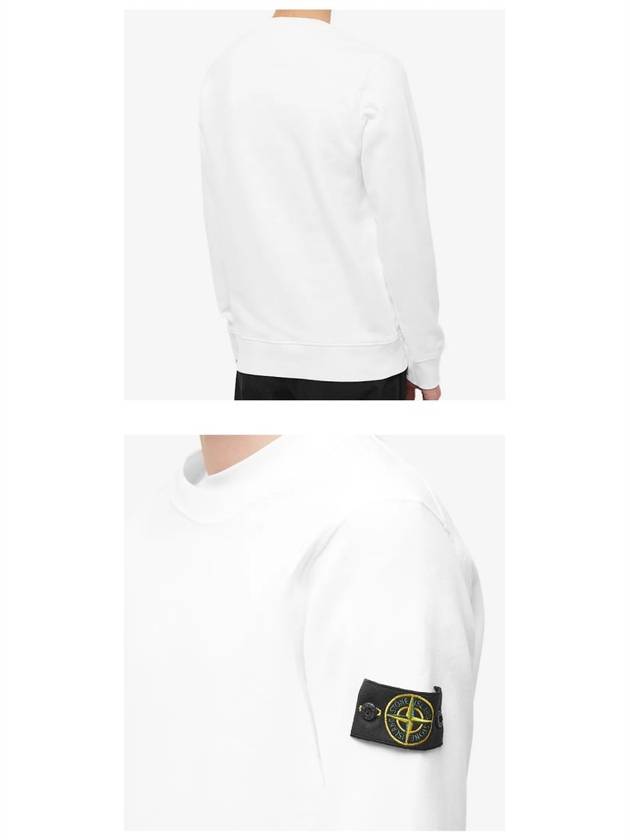 Wappen Patch Crew Neck Sweatshirt White - STONE ISLAND - BALAAN 6