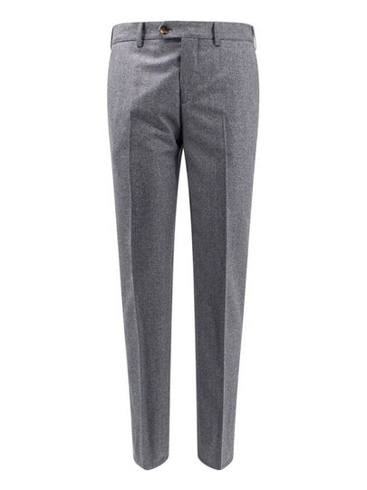 Wool Straight Pants Grey - BRUNELLO CUCINELLI - BALAAN 2