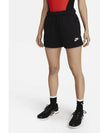 Women s Sportswear Essential Club Fleece MR Shorts DQ5803010 Black R - NIKE - BALAAN 2