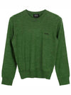 Berth Virgin Wool Knit Top Green - A.P.C. - BALAAN 1