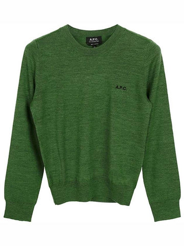 Berth Virgin Wool Knit Top Green - A.P.C. - BALAAN 1