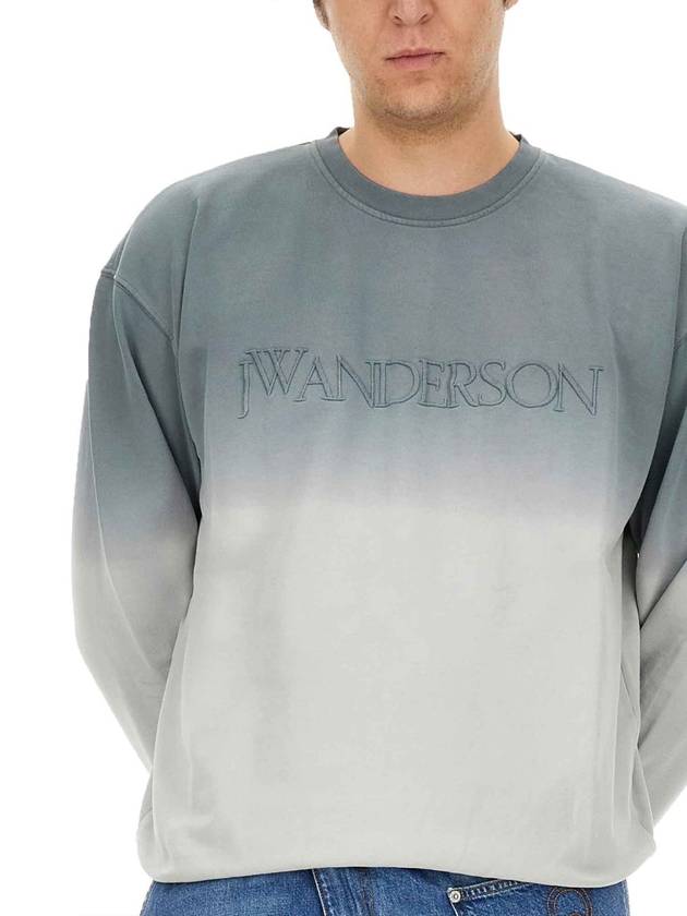 Embroidered Logo Gradient Sweatshirt Grey - JW ANDERSON - BALAAN 5