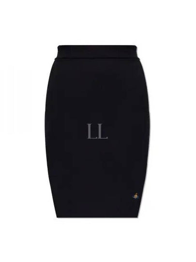 Embroidered ORB Pencil Skirt Black - VIVIENNE WESTWOOD - BALAAN 2