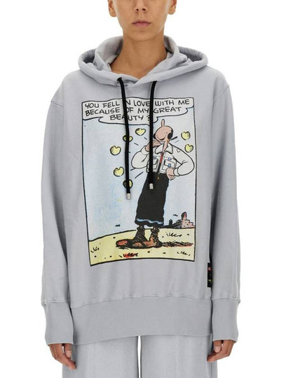 Women's 1952 Genius Olivia Graphic Hooded Top Gray - MONCLER - BALAAN 2