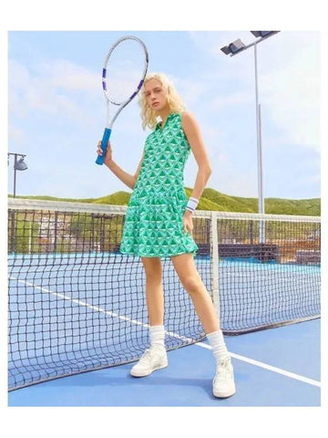 Pattern Pique Tennis One Piece Women s Green - REEBOK - BALAAN 1