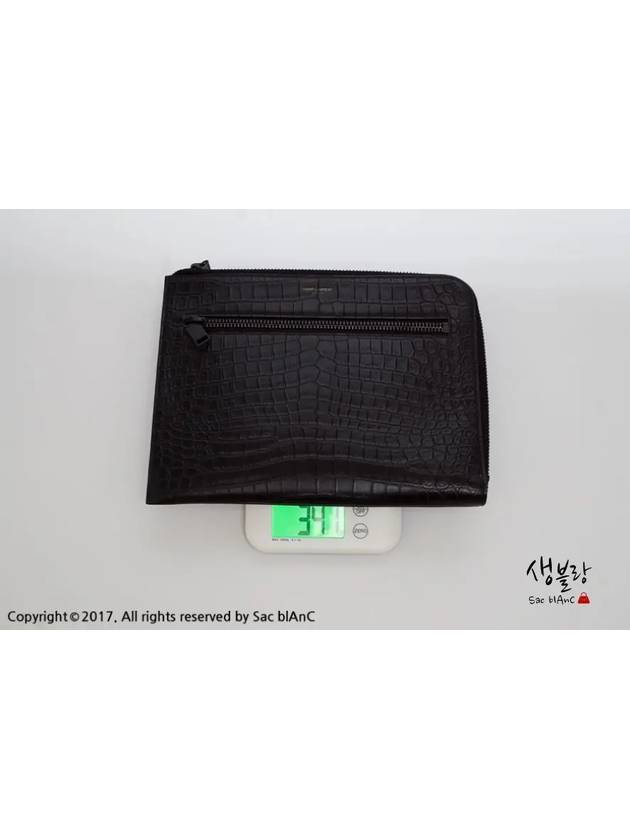 Multizip Tablet Holder_Crocodile Black 479964 - SAINT LAURENT - BALAAN 9