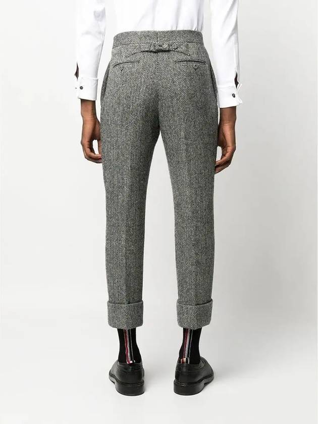 Men's Herringbone Backstrap Straight Pants Grey - THOM BROWNE - BALAAN 6