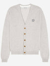 Bold Fox Head Cotton Cardigan Grey - MAISON KITSUNE - BALAAN 2