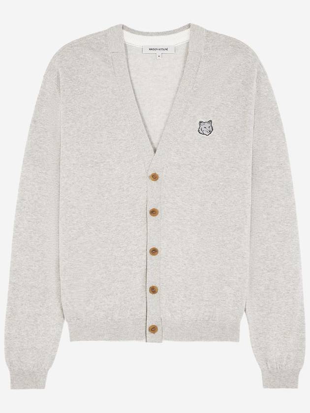 Bold Fox Head Cotton Cardigan Grey - MAISON KITSUNE - BALAAN 2