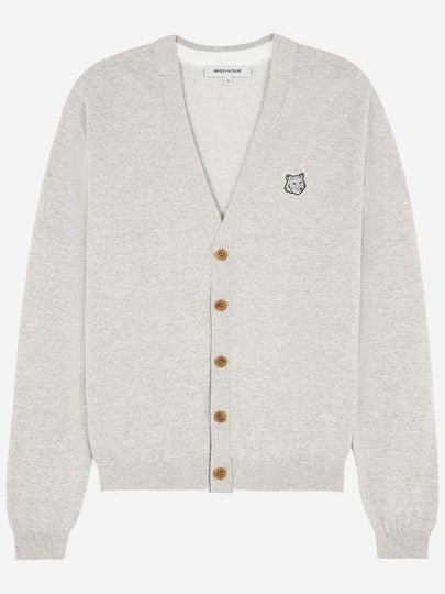 Bold Fox Head Patch Regular Cardigan Grey - MAISON KITSUNE - BALAAN 2