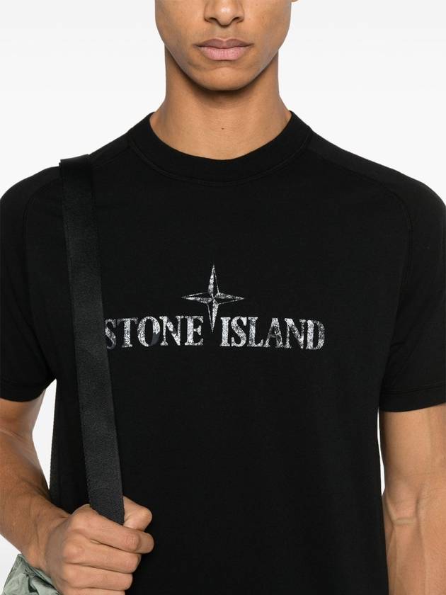 Stone Island T-shirts and Polos Black - STONE ISLAND - BALAAN 4