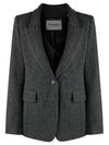 Kerstin Single Breasted Virgin Wool Blazer Jacket Black - ISABEL MARANT - BALAAN 2