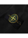 Wappen Patch Brushed Cotton Fleece Hoodie Black - STONE ISLAND - BALAAN 6