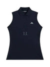 Women's Golf Lare Sleeveless Top Navy - J.LINDEBERG - BALAAN 2